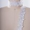 1 Yard White Silver Alencon Rose Bridal Lace Trim for Wedding Veils Gowns
